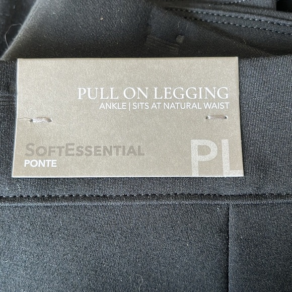 NWT Soft Surroundings BLACK SOFT ESSENTIAL PONTE LEGGINGS Petite Large ANKLE - Picture 5 of 7